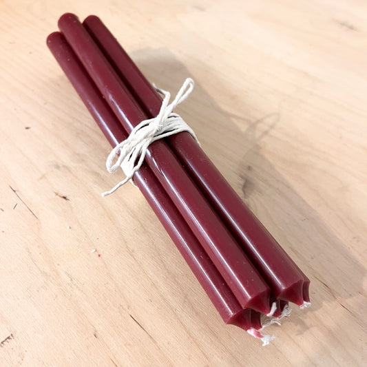 Long Taper Candles | Pack of 7 |  Crimson