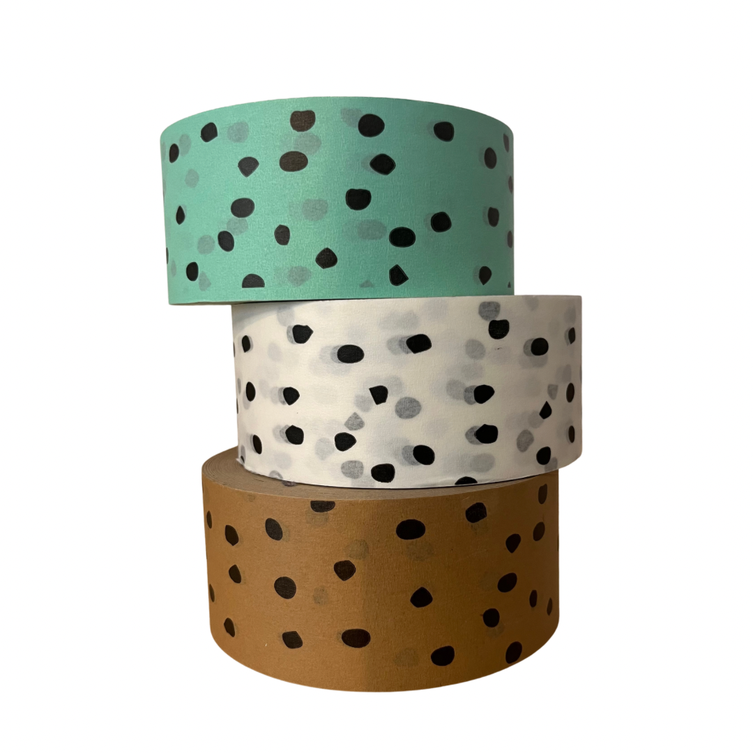 Dots Large Paper Tape | White