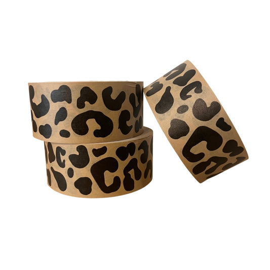 Jumbo Roll  Paper Tape | Kraft Leopard Print