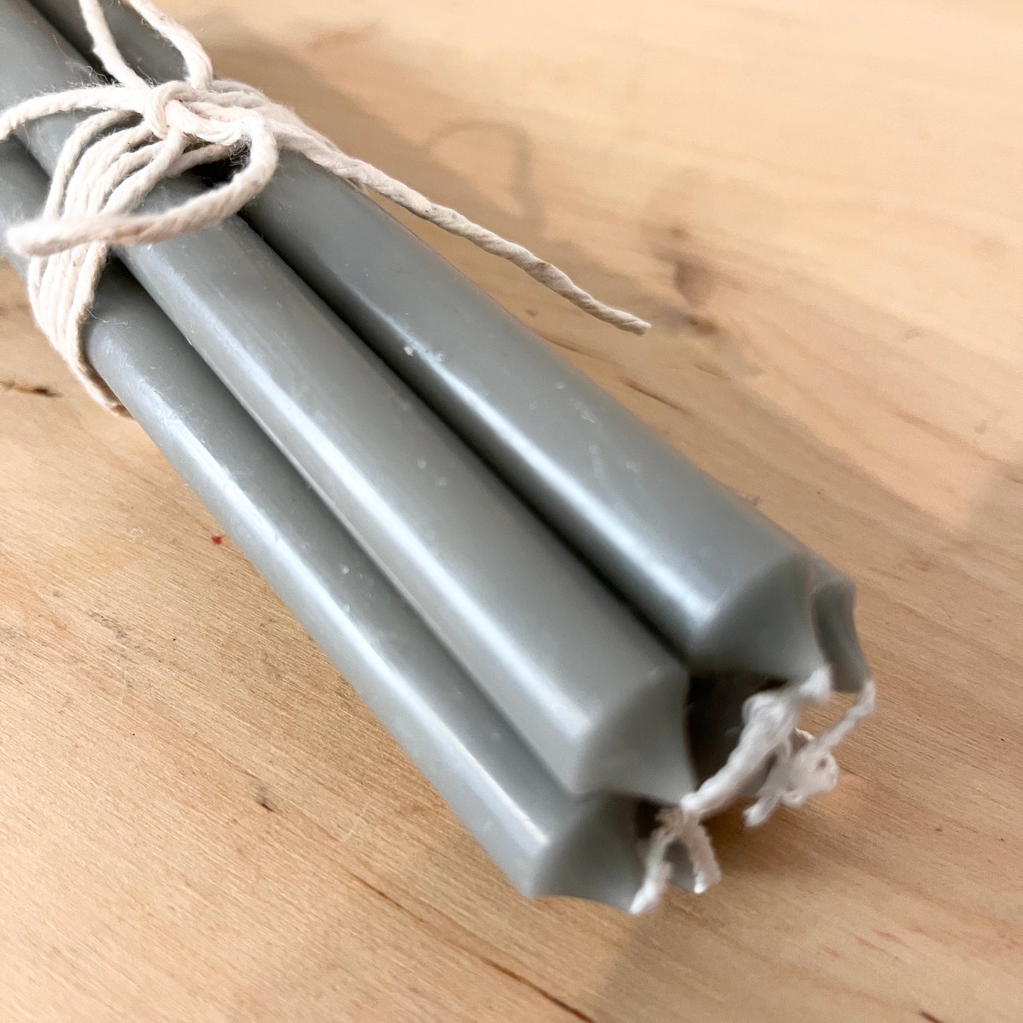 Long Taper Candles | Pack of 7 |  Light Grey
