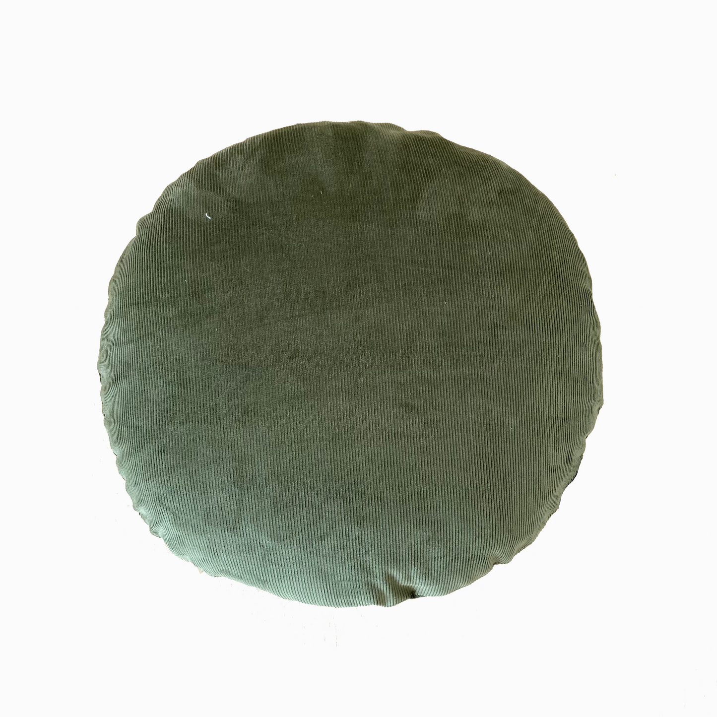 Corduroy Round Cushion - Green