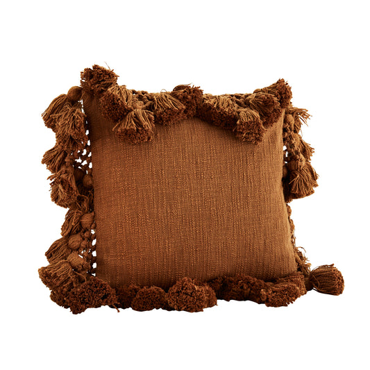 Tassel Cushion cover - Rust
